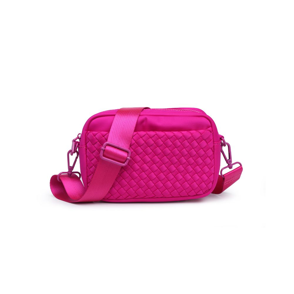 Sol and Selene Inspiration - Woven Neoprene Crossbody 841764108331 View 5 | Fuchsia