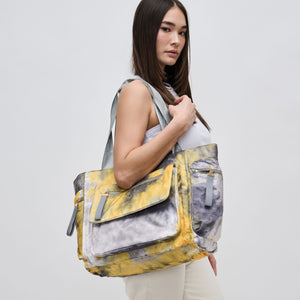 Woman wearing Sunflower Multi Sol and Selene Gratitude Tote 841764105316 View 1 | Sunflower Multi