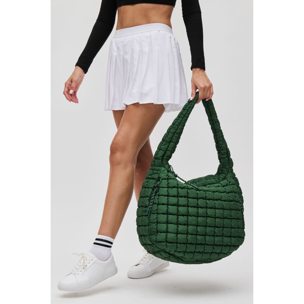 Woman wearing Emerald Sol and Selene Revive Hobo 841764109505 View 2 | Emerald