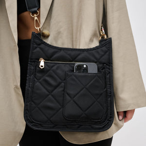 Woman wearing Black Sol and Selene Motivator Messenger Crossbody 841764106771 View 4 | Black