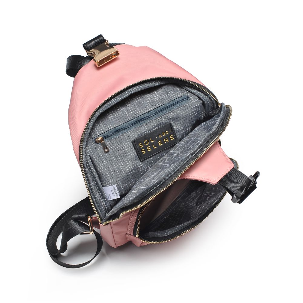 Product Image of Sol and Selene On The Go - Nylon Sling Backpack 841764106276 View 8 | Pastel Pink