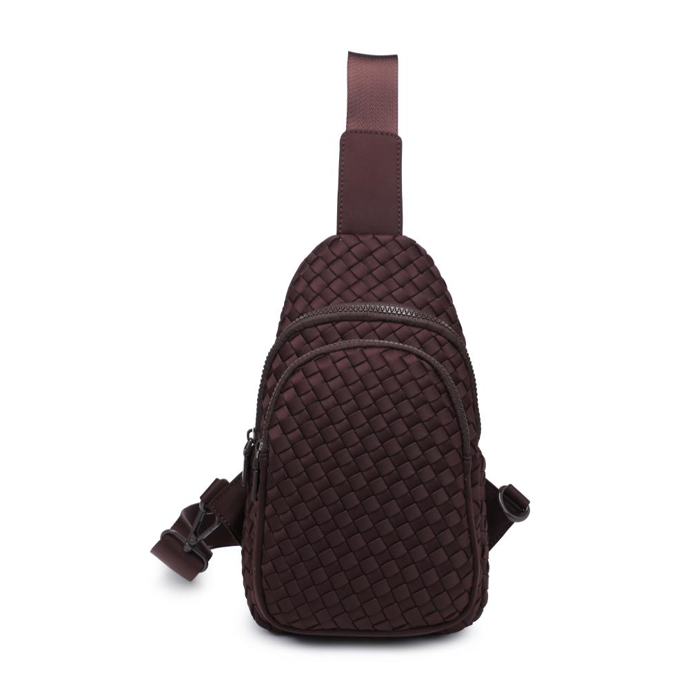 Sol and Selene Beyond The Horizon - Woven Neoprene Sling Backpack 841764110440 View 5 | Chocolate