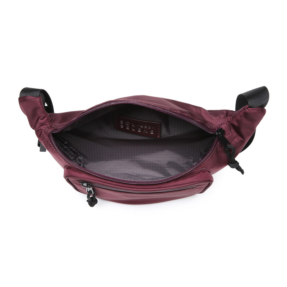 Product Image of Sol and Selene Hands Down Belt Bag 841764103626 View 8 | Burgundy