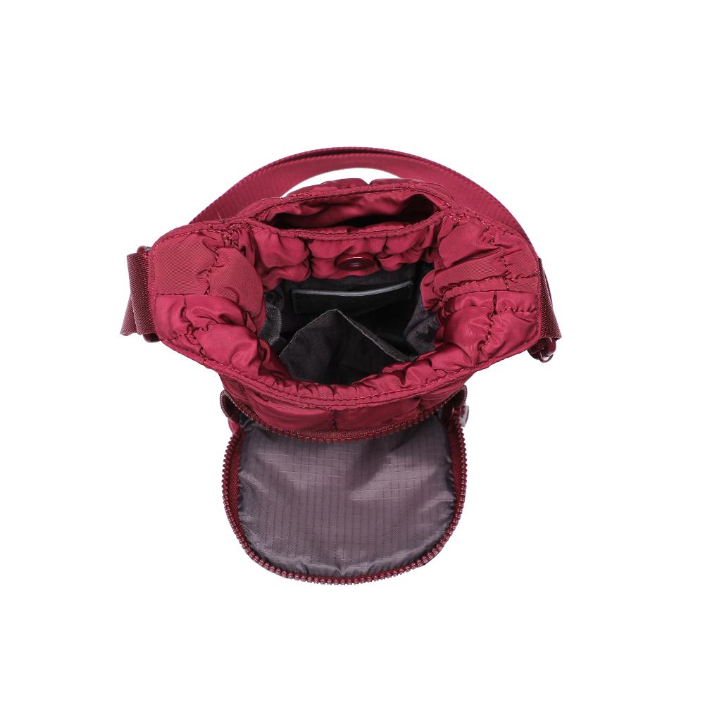 Product Image of Sol and Selene Let It Flow - Quilted Puffer Crossbody 841764110389 View 4 | Burgundy