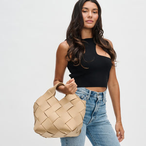 Woman wearing Nude Sol and Selene Resilience - Woven Neoprene Tote 841764108607 View 1 | Nude