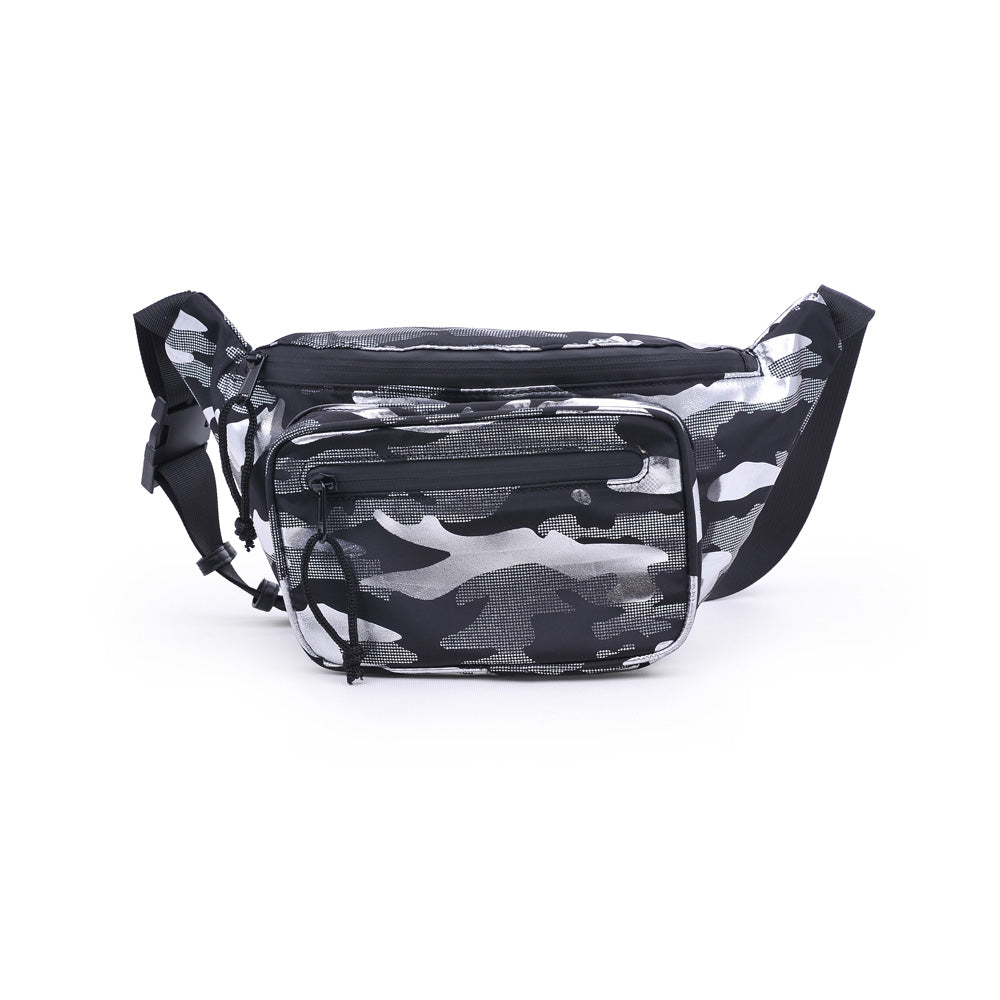 Product Image of Sol and Selene Hands Down Belt Bag 841764104517 View 5 | Silver Metallic Camo