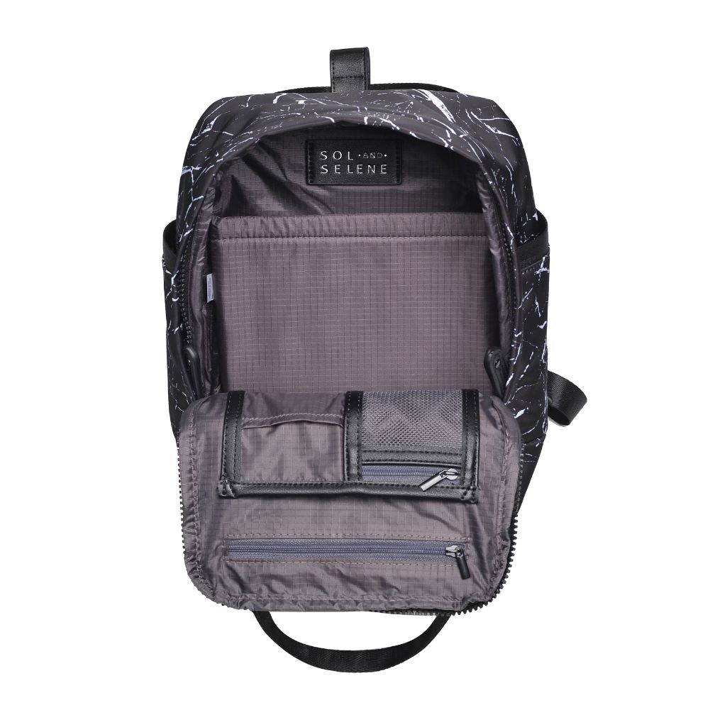 Product Image of Sol and Selene Iconic - Small Nylon Backpack 841764106726 View 8 | Black Marble