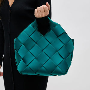 Woman wearing Forest Sol and Selene Resilience - Woven Neoprene Tote 841764108591 View 4 | Forest