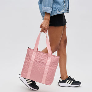 Woman wearing Pastel Pink Sol and Selene Motivator Carryall Tote 841764106955 View 2 | Pastel Pink