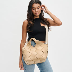 Woman wearing Nude Sol and Selene Resilience - Woven Neoprene Tote 841764108607 View 2 | Nude
