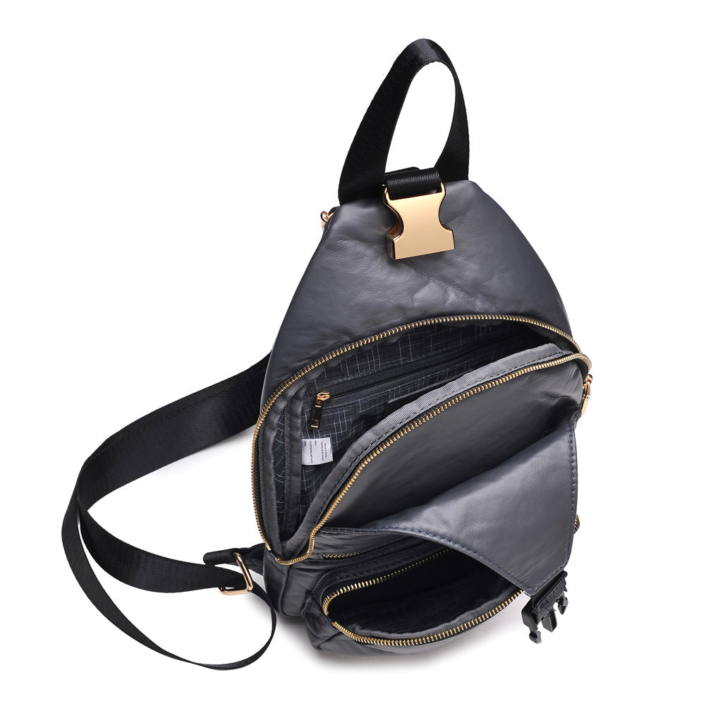 Product Image of Sol and Selene On The Go Sling Backpack 841764103817 View 4 | Grey