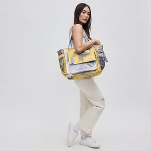 Woman wearing Sunflower Multi Sol and Selene Gratitude Tote 841764105316 View 3 | Sunflower Multi