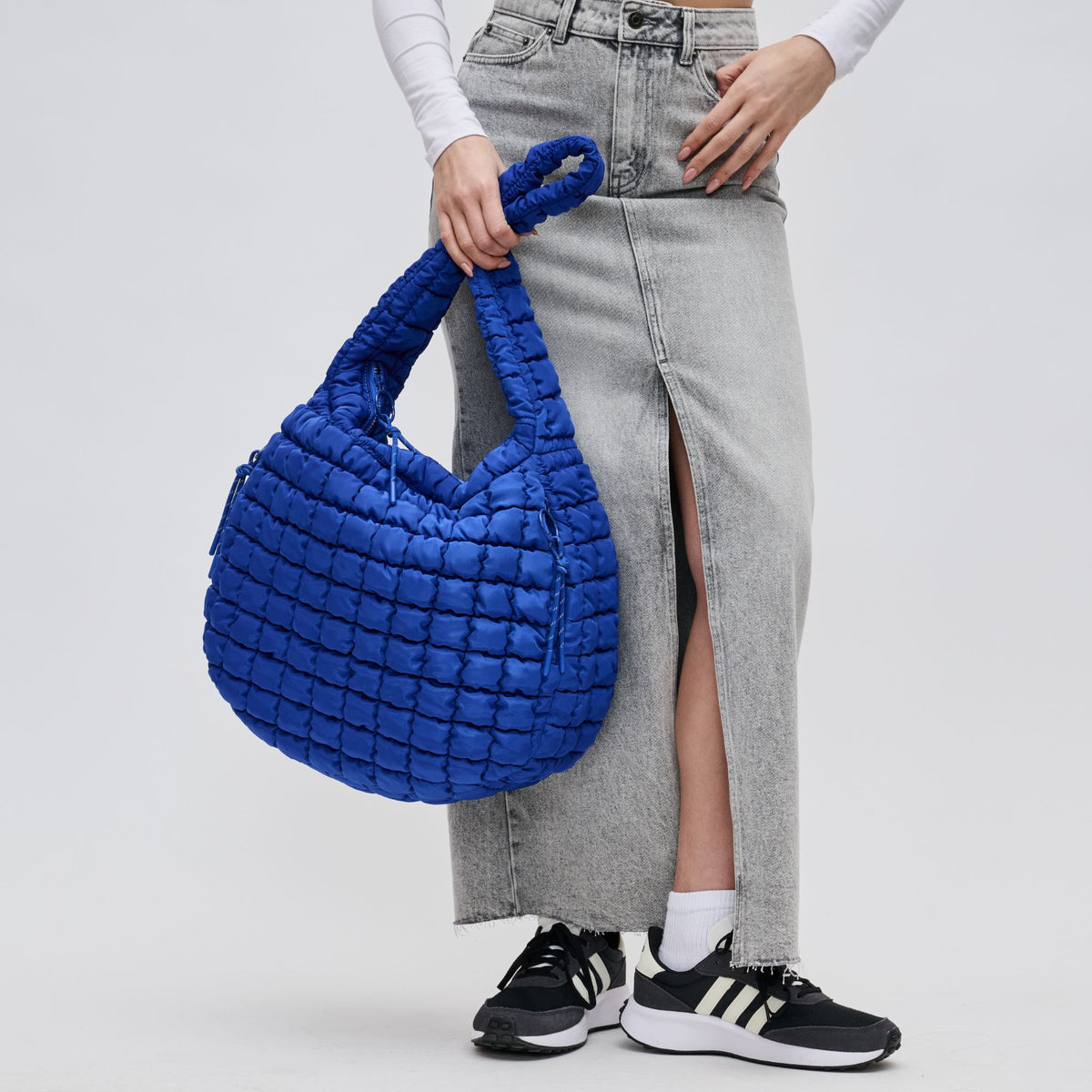 Woman wearing Cobalt Sol and Selene Revive Hobo 841764108577 View 4 | Cobalt