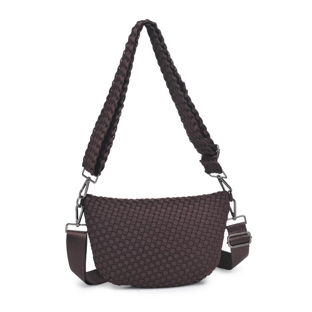 Product Image of Sol and Selene Ethereal - Woven Neoprene Belt Bag 841764110853 View 3 | Chocolate