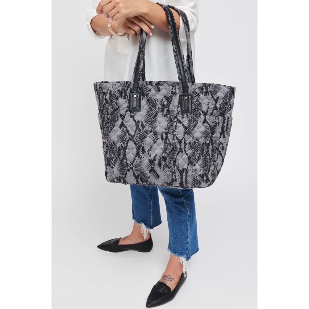 Woman wearing Black Snake Sol and Selene No Filter Tote 841764105132 View 1 | Black Snake