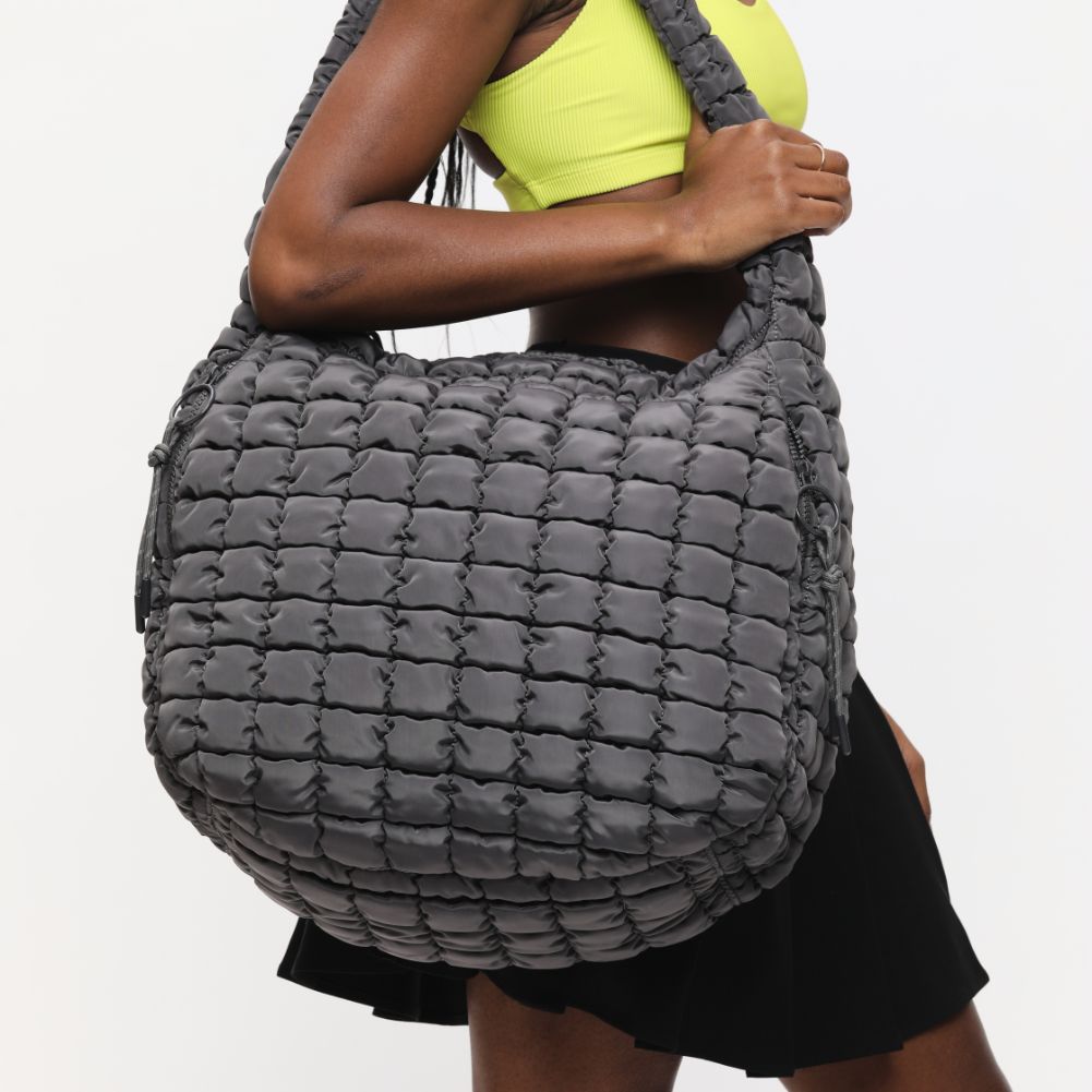 Woman wearing Carbon Sol and Selene Revive Hobo 841764108546 View 3 | Carbon