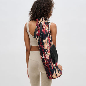 Woman wearing Red Multi Sol and Selene Guru Yoga Mat Bag 841764100304 View 2 | Red Multi