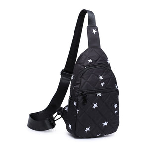 Sol and Selene Motivator Sling Backpack 841764106887 View 6 | Black Star