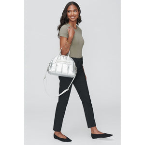 Woman wearing Silver Sol and Selene Flying High - Mini Satchel 841764102483 View 1 | Silver