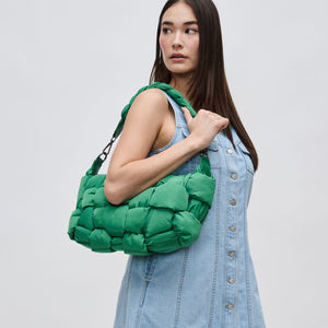 Woman wearing Kelly Green Sol and Selene Sixth Sense - Medium Shoulder Bag 841764107983 View 3 | Kelly Green