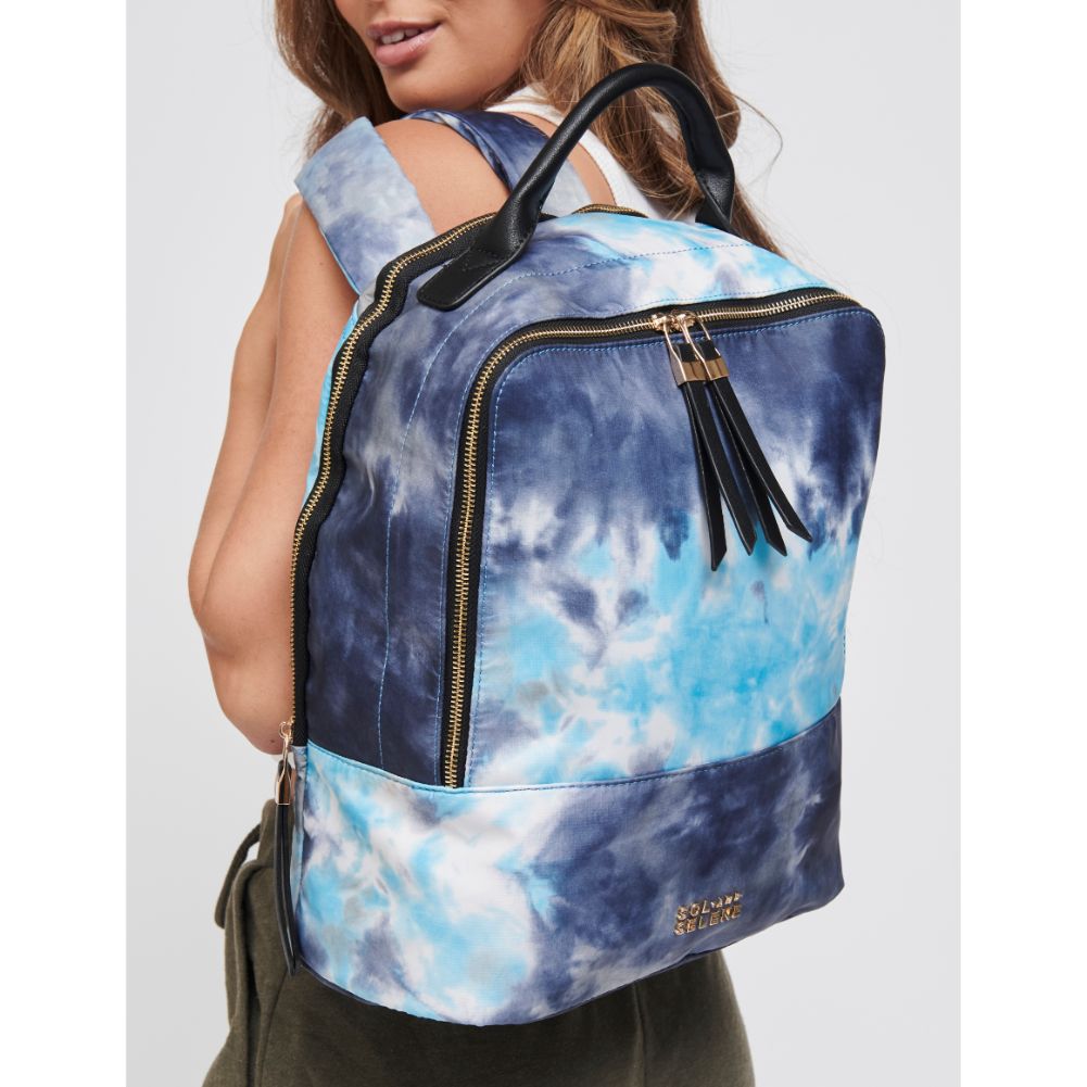 Woman wearing Denim Multi Sol and Selene Cloud Nine Backpack 841764105279 View 2 | Denim Multi