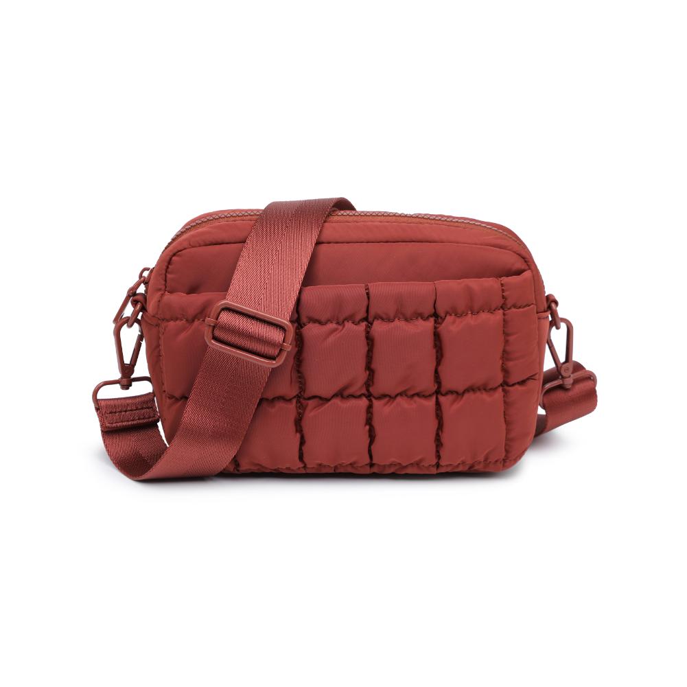 Sol and Selene Inspiration - Quilted Nylon Crossbody 841764110600 View 5 | Rust