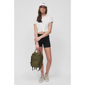 Woman wearing Olive Sol and Selene Iconic - Small Nylon Backpack 841764106740 View 4 | Olive