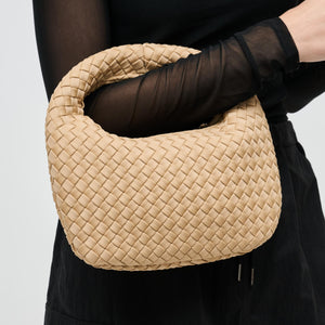 Woman wearing Nude Sol and Selene Dare to Dream - Small Woven Neoprene Clutch 841764111119 View 4 | Nude