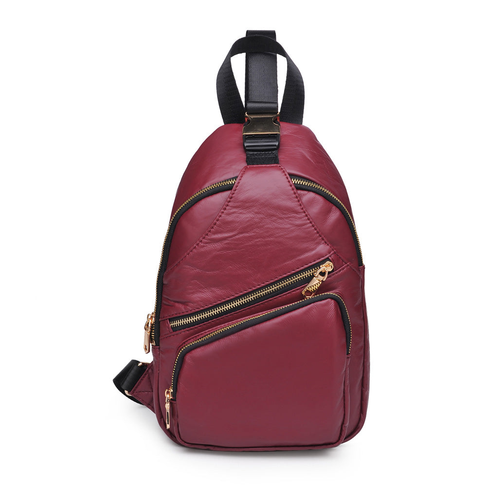 Product Image of Sol and Selene On The Go Sling Backpack 841764103848 View 1 | Burgundy