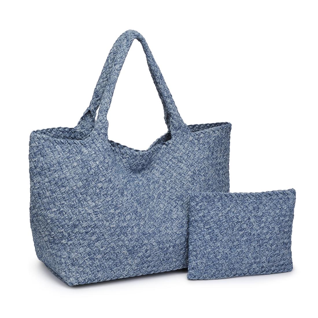 Product Image of Sol and Selene Sky&#39;s The Limit - Large Denim Tote 841764111348 View 6 | Denim