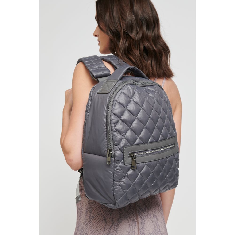 Woman wearing Carbon Sol and Selene All Star Backpack 841764105156 View 2 | Carbon