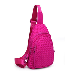 Sol and Selene Beyond The Horizon - Woven Neoprene Sling Backpack 841764108058 View 6 | Fuchsia