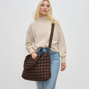 Woman wearing Brown Sol and Selene Elevate Hobo 841764110532 View 2 | Brown