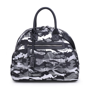 Product Image of Sol and Selene Flying High Satchel 841764104203 View 1 | Silver Metallic Camo