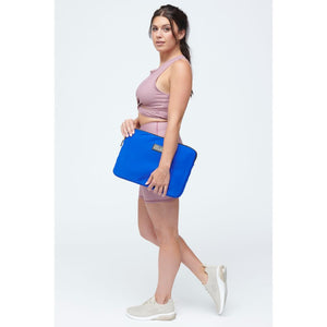 Woman wearing Blue Sol and Selene Off Duty Computer Laptop Sleeve 841764103862 View 4 | Blue