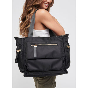 Woman wearing Black Sol and Selene Gratitude Tote 841764105286 View 1 | Black