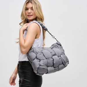 Woman wearing Carbon Sol and Selene Sixth Sense - Large Hobo 841764107655 View 3 | Carbon
