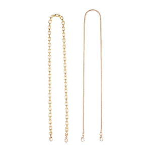 Product Image of Sol and Selene Face Mask Gold Chain Necklace - 2 Pack Lanyards 841764106184 View 8 | Light Gold