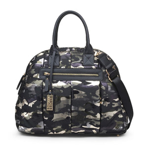 Product Image of Sol and Selene Flying High Satchel 841764105064 View 5 | Green Metallic Camo