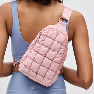 Woman wearing Rose Sol and Selene Rejuvenate Sling Backpack 841764109581 View 4 | Rose