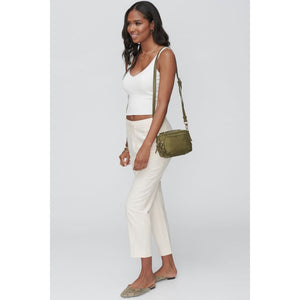 Woman wearing Olive Sol and Selene Pristine - Small Crossbody 841764103671 View 1 | Olive