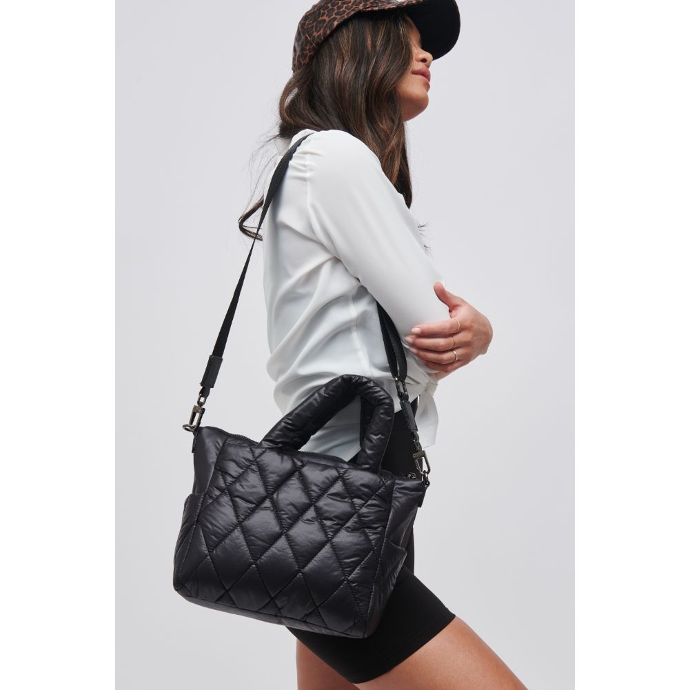 Woman wearing Black Sol and Selene Aspire - Small Mini Tote 841764107372 View 3 | Black