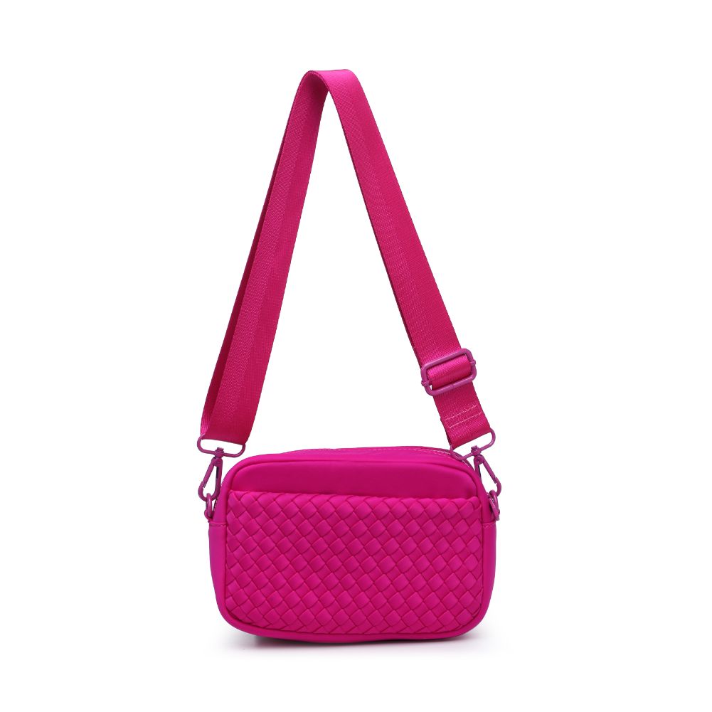 Sol and Selene Inspiration - Woven Neoprene Crossbody 841764108331 View 7 | Fuchsia