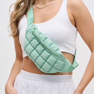 Woman wearing Pistachio Sol and Selene Resurgence Belt Bag 841764109703 View 1 | Pistachio