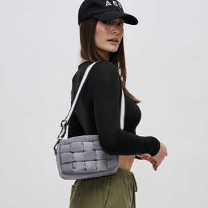 Woman wearing Carbon Sol and Selene Inspiration - Woven Nylon Crossbody 841764107594 View 1 | Carbon