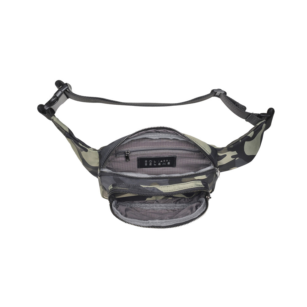 Sol and Selene Hip Hugger Belt Bag 841764104135 View 8 | Camo