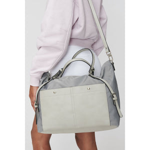 Woman wearing Grey Sol and Selene Trendsetter Tote 609224404207 View 2 | Grey