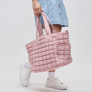 Woman wearing Rose Sol and Selene Dreamer Tote 841764109482 View 1 | Rose