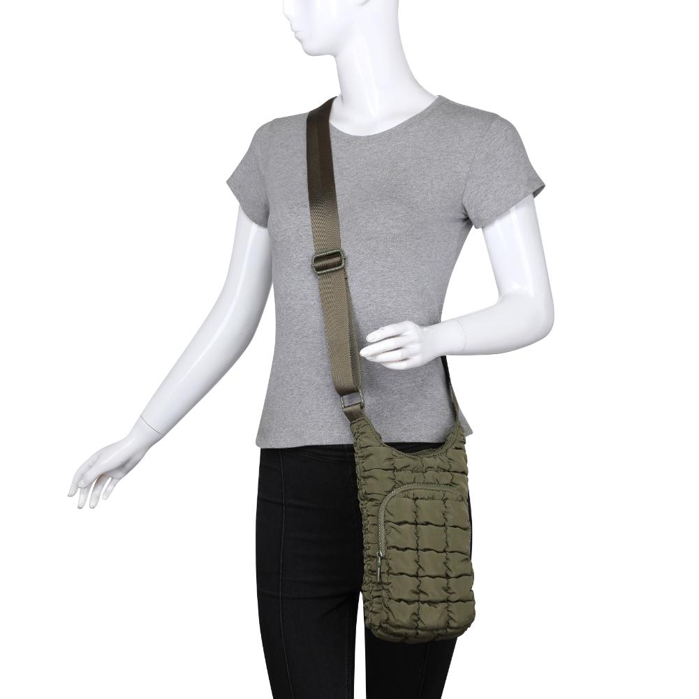 Product Image of Sol and Selene Let It Flow - Quilted Puffer Crossbody 841764110419 View 5 | Olive