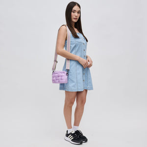 Woman wearing Lilac Sol and Selene Inspiration - Woven Nylon Crossbody 841764107846 View 2 | Lilac